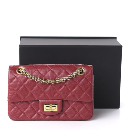 Chanel Aged Calfskin Quilted 2.55 Reissue Mini Flap Red 11 of 11