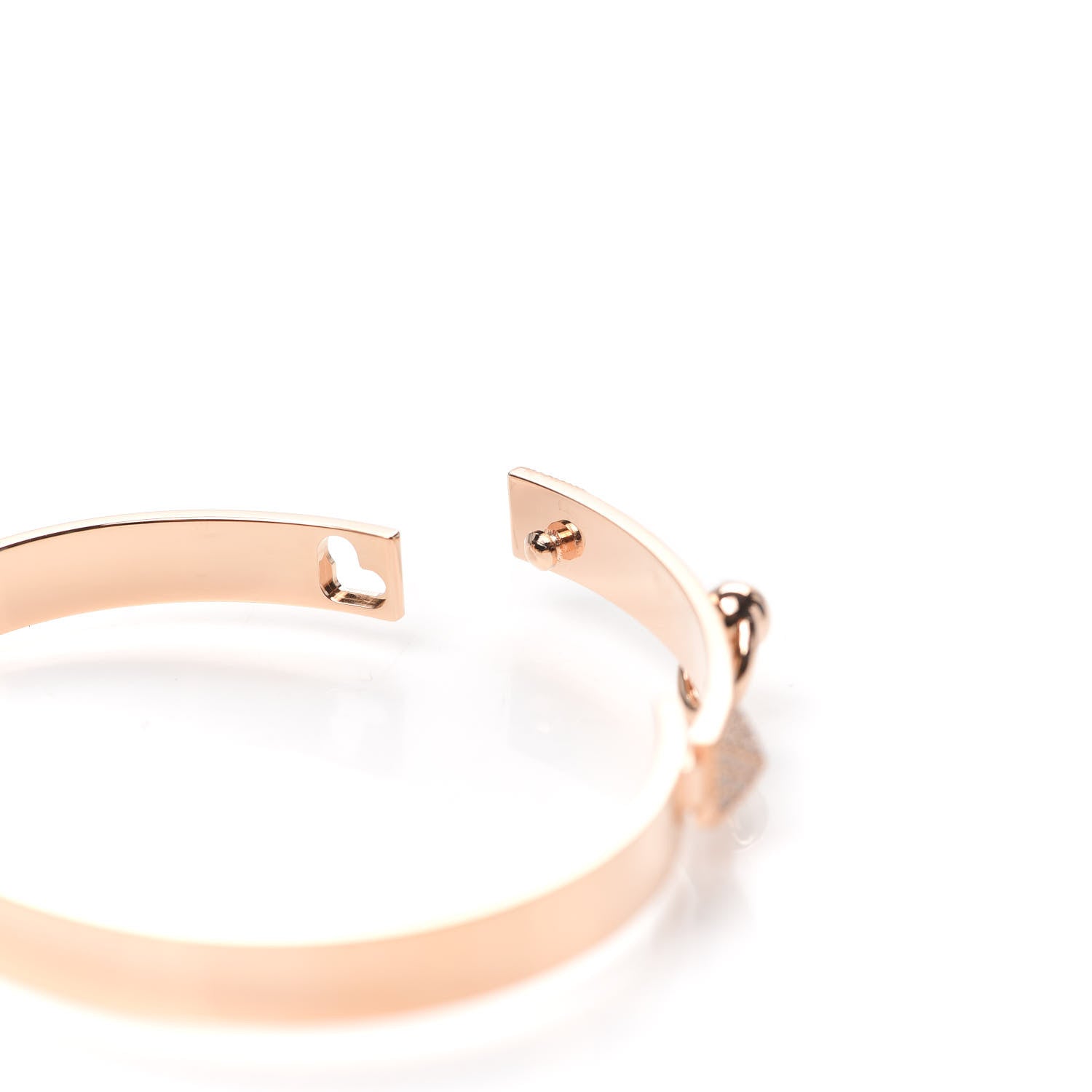 Hermes 18K Rose Gold Diamond PM Collier De Chien Bracelet SH 5 of 6