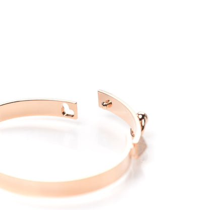 Hermes 18K Rose Gold Diamond PM Collier De Chien Bracelet SH 5 of 6