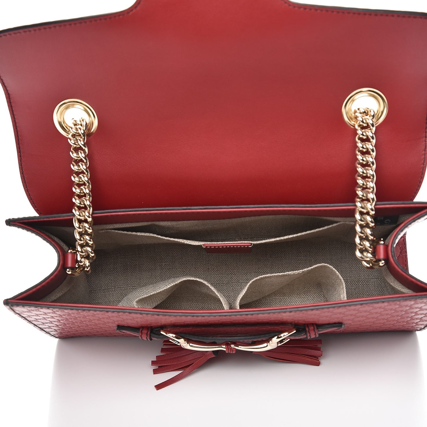 Microguccissima Medium Emily Chain Shoulder Bag Red