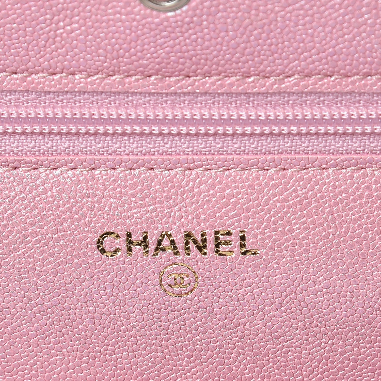 Chanel Iridescent Caviar Quilted Wallet on Chain WOC Rose Pink 6 of 9