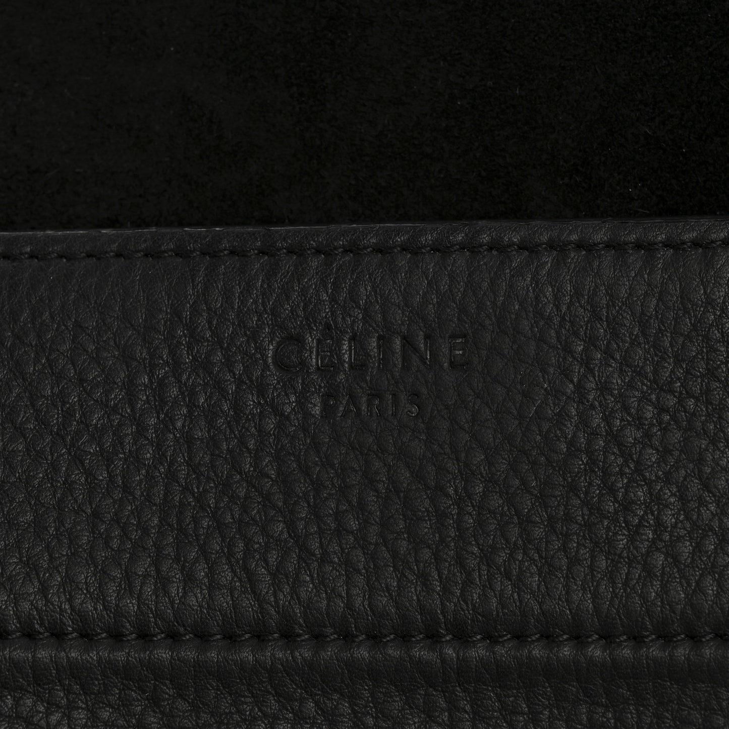 Grained Calfskin Medium Phantom Luggage Black