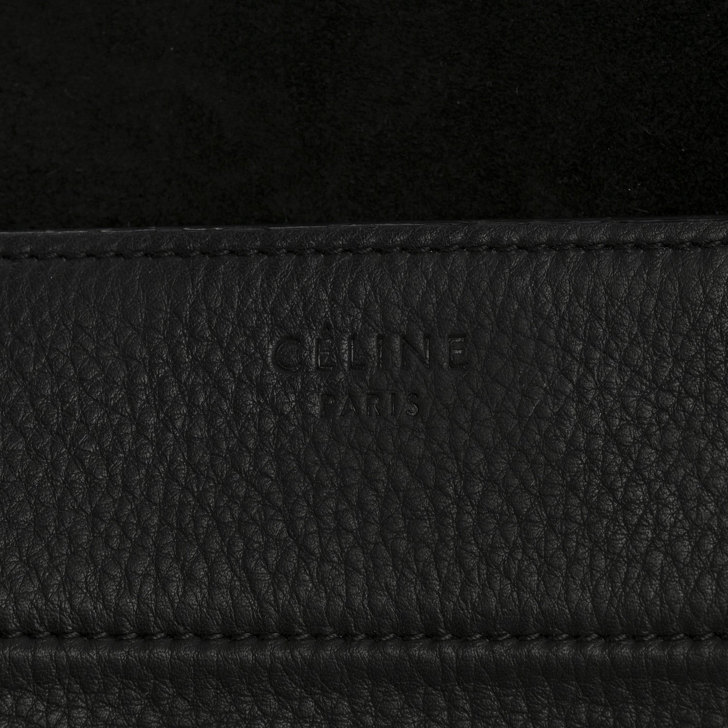 Celine Grained Calfskin Medium Phantom Luggage Black 6 of 14