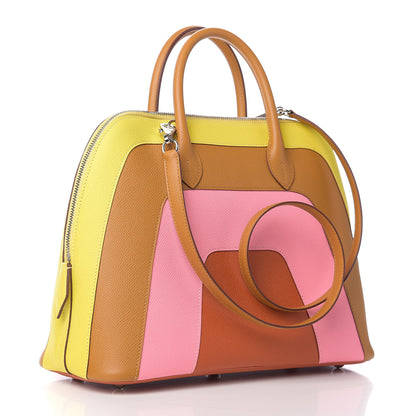 Hermes Epsom 1923 Sunrise Bolide 30 Lime Sesame Rose Confetti Terre Battue 2 of 10