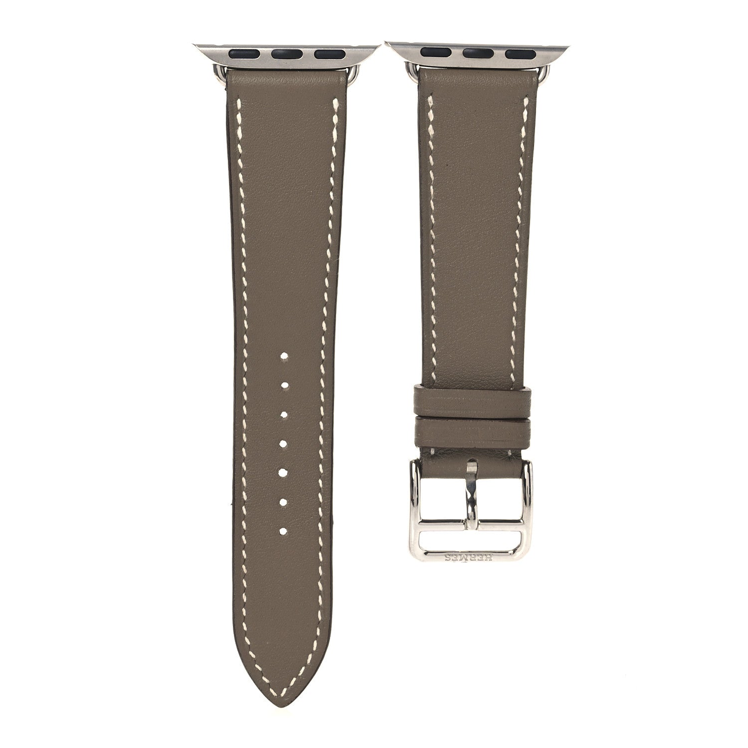 Hermes Swift 38mm Single Tour Watch Strap  Etoupe 1 of 7