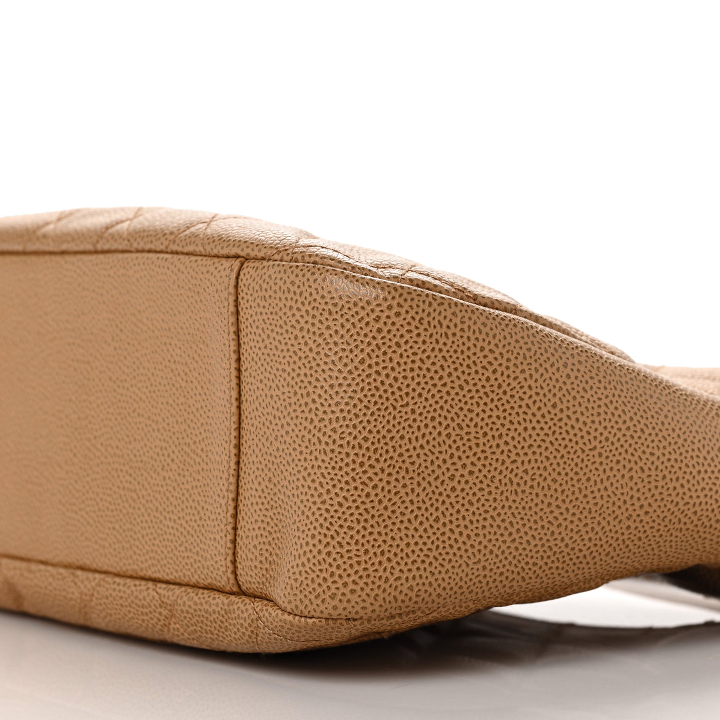 Caviar Quilted Timeless CC Shoulder Bag Beige