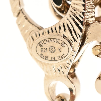 Chanel CC Heart Chain Pendant Necklace Gold 3 of 3
