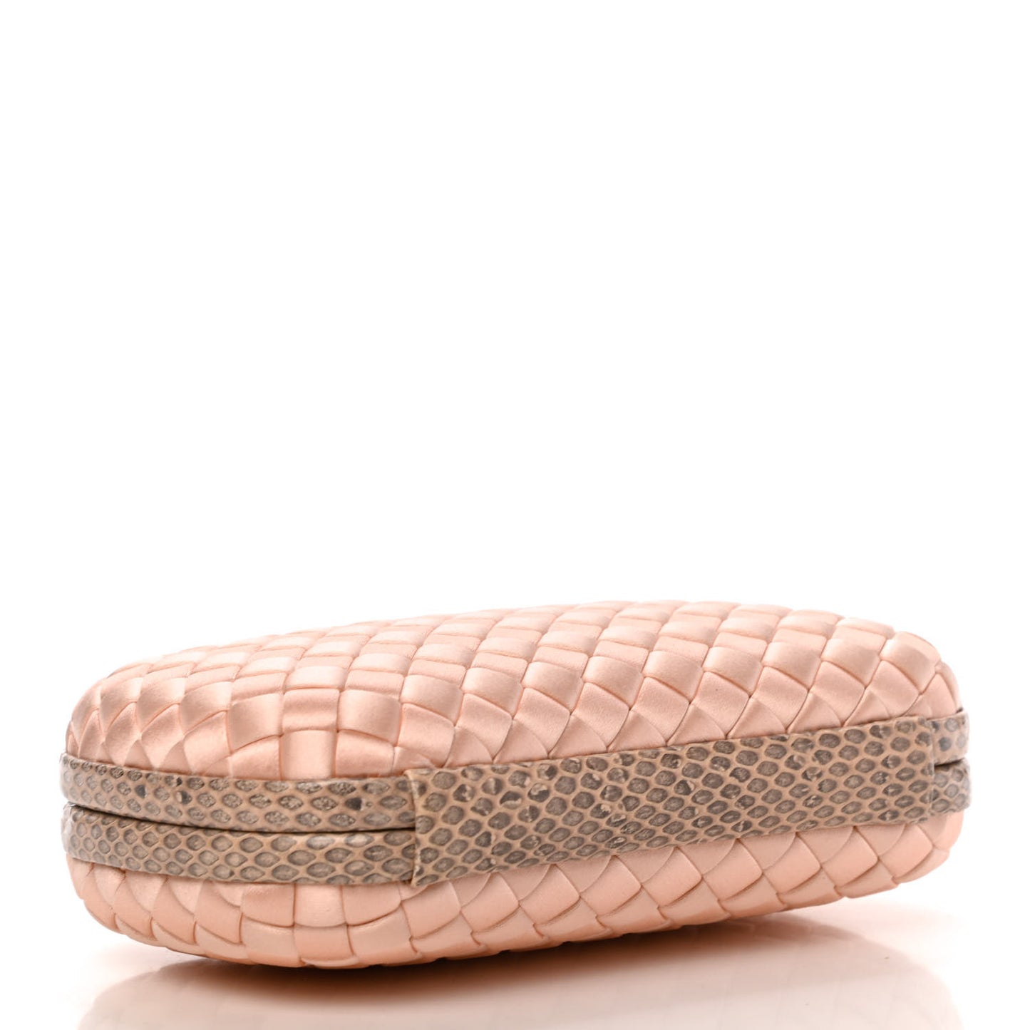 Satin Intreccio Impero Ayers Knot Clutch Flamingo