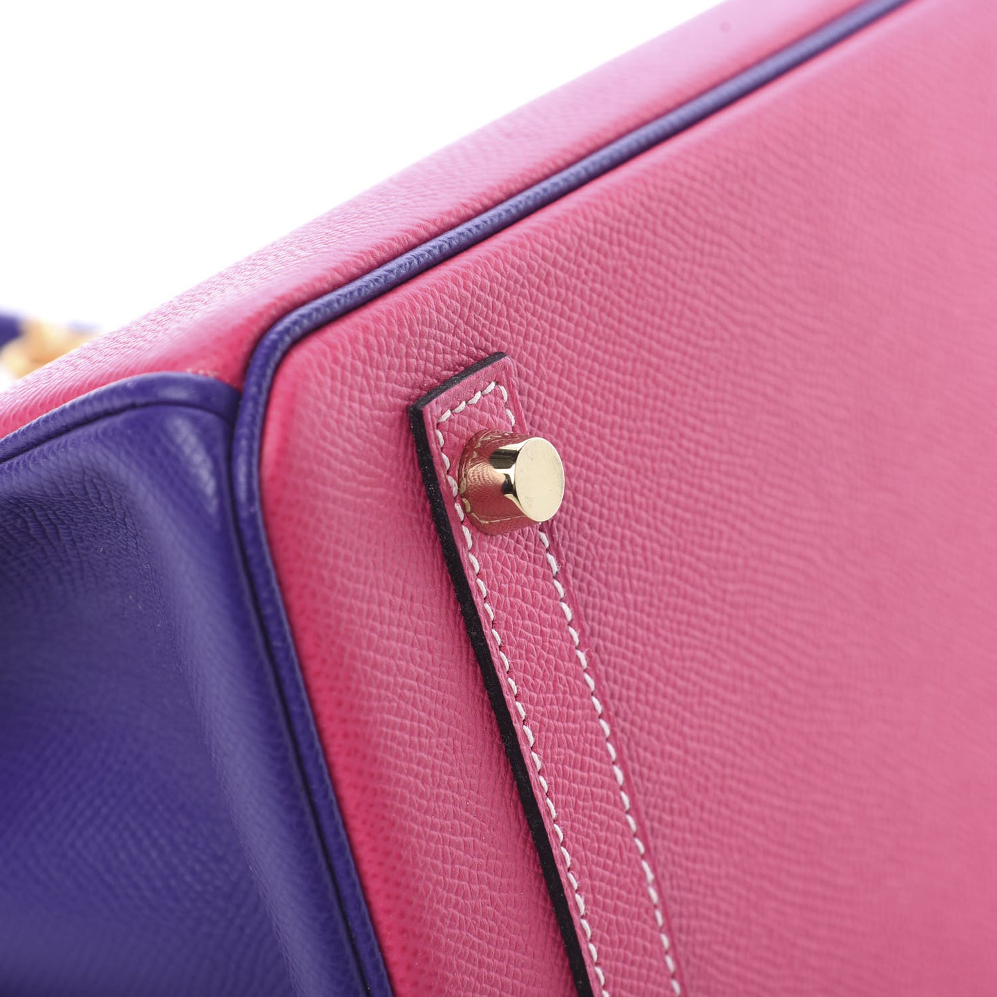 Epsom Horseshoe Birkin 30 Blue Encre Ultraviolet Rose Tyrien