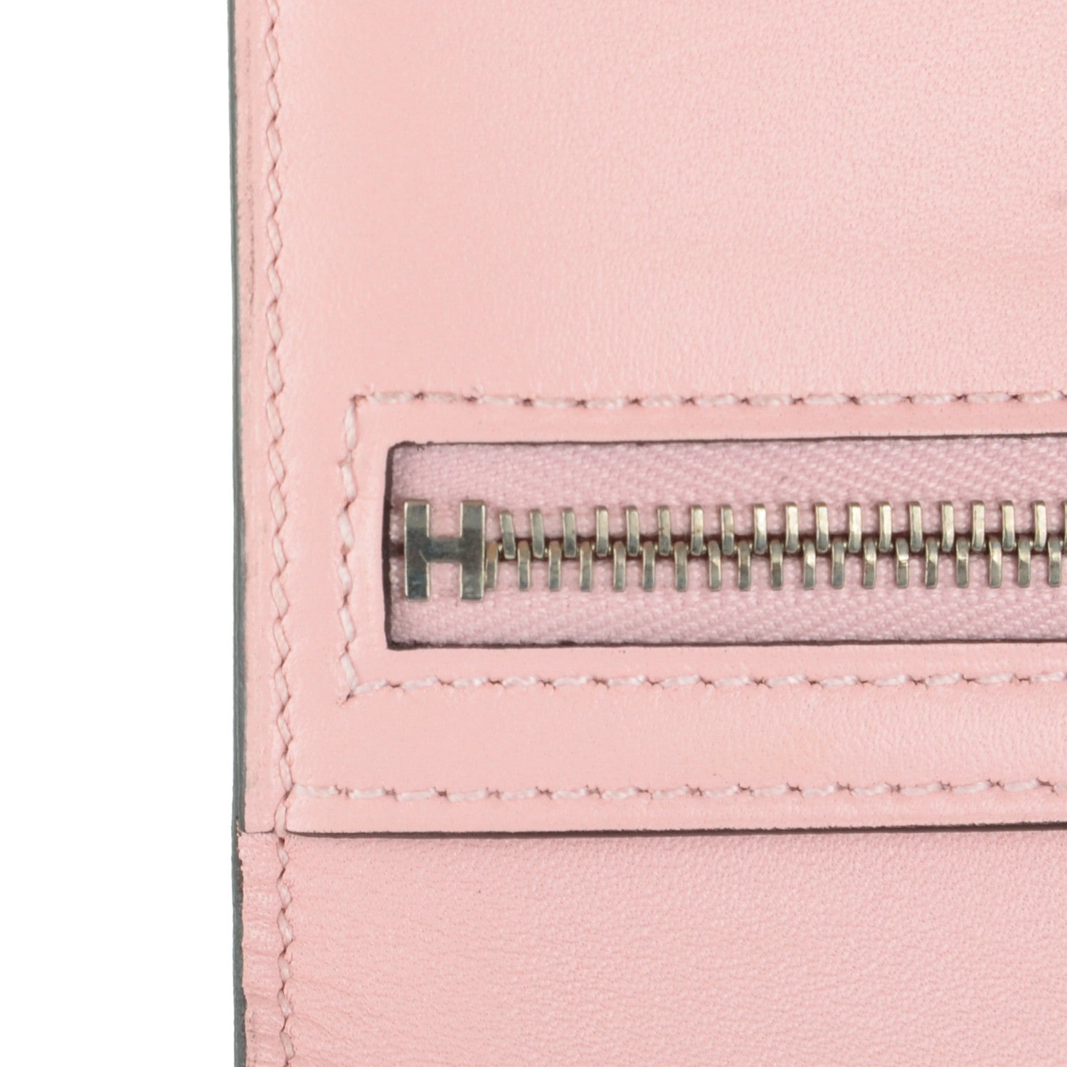 Hermes Tadelakt Lizard Bearn Gusset Wallet Rose Sakura Bougainvillea 7 of 7