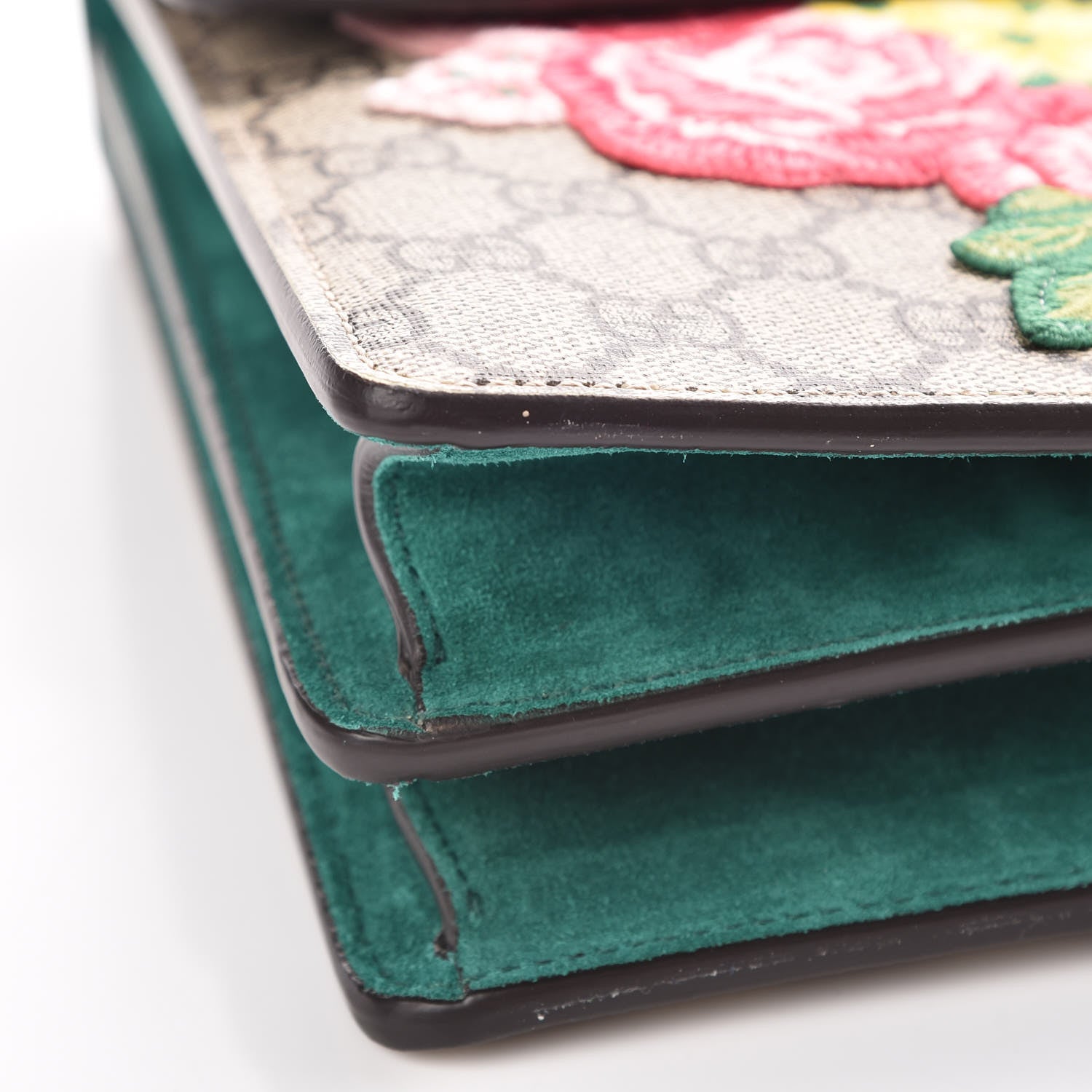 Gucci GG Supreme Monogram Embroidered Medium Dionysus Shoulder Bag Emerald 5 of 10