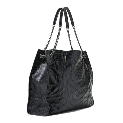 Saint Laurent Crinkled Calfskin Matelasse Monogram Niki Shoulder Bag Black 3 of 10
