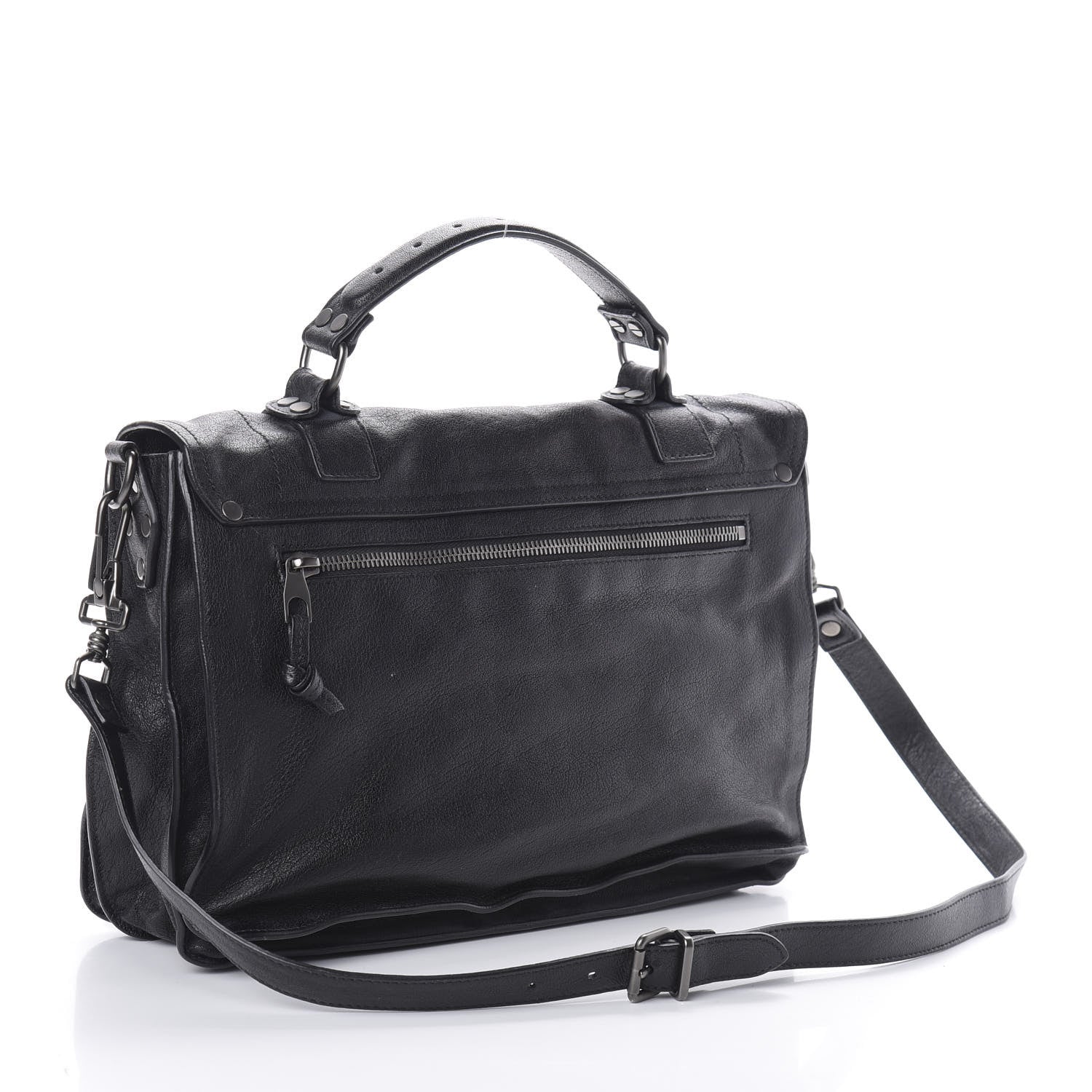 Proenza Schouler Lambskin Medium PS1 Satchel Black 3 of 9