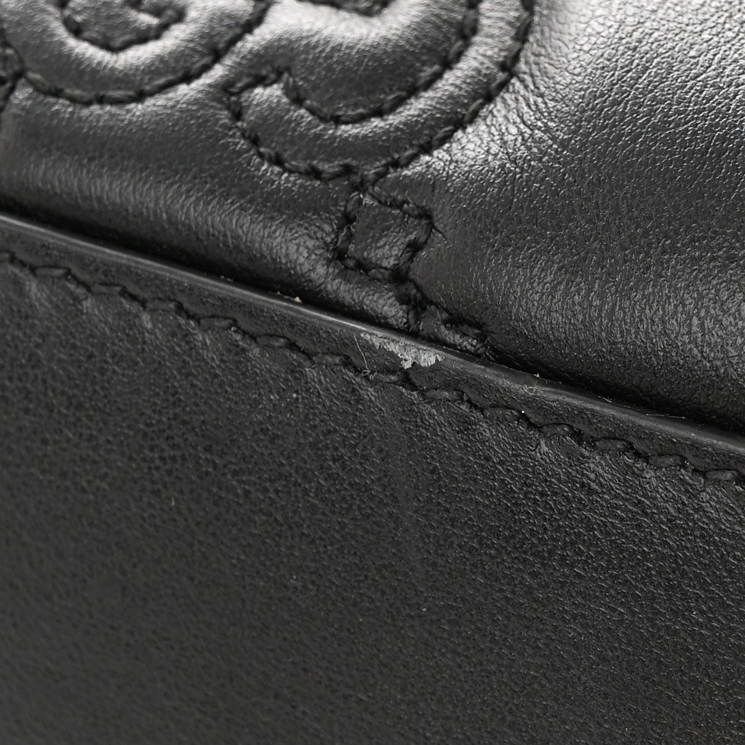 Gucci Calfskin GG Matelasse Medium Slim Chain Shoulder Bag Black Natural 11 of 14