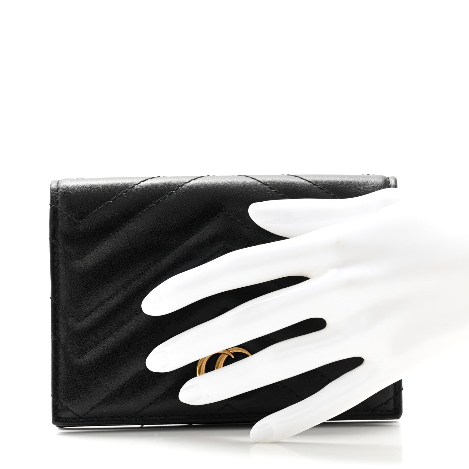 Gucci Calfskin Matelasse GG Marmont Passport Case Black 2 of 7