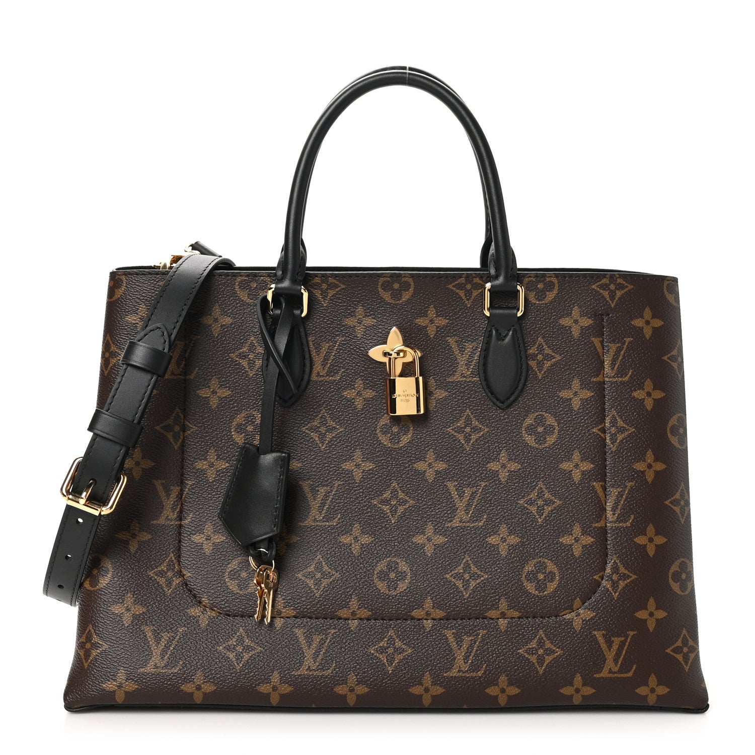 Louis Vuitton Monogram Flower Tote Black 1 of 10