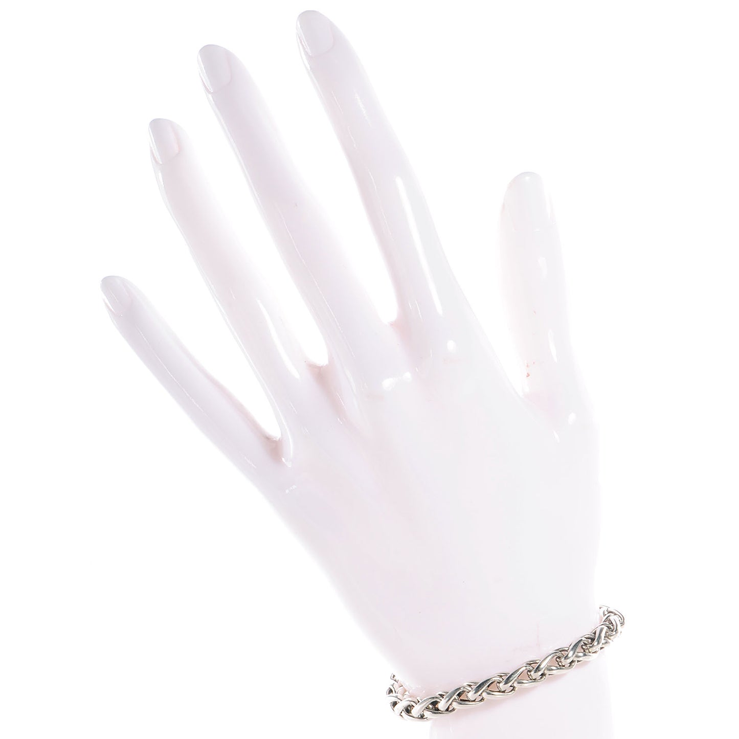 Sterling Silver 14K Yellow Gold 6mm Wheat Chain Bracelet