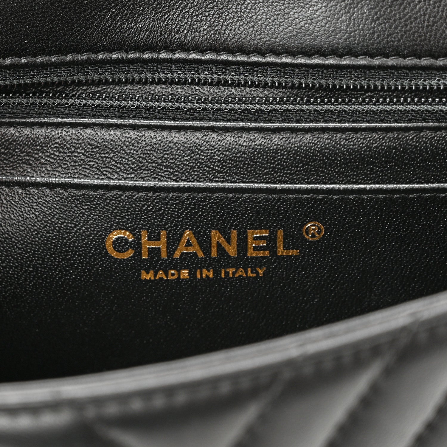 Chanel Lambskin Chevron Quilted Mini Square Flap Black 6 of 10