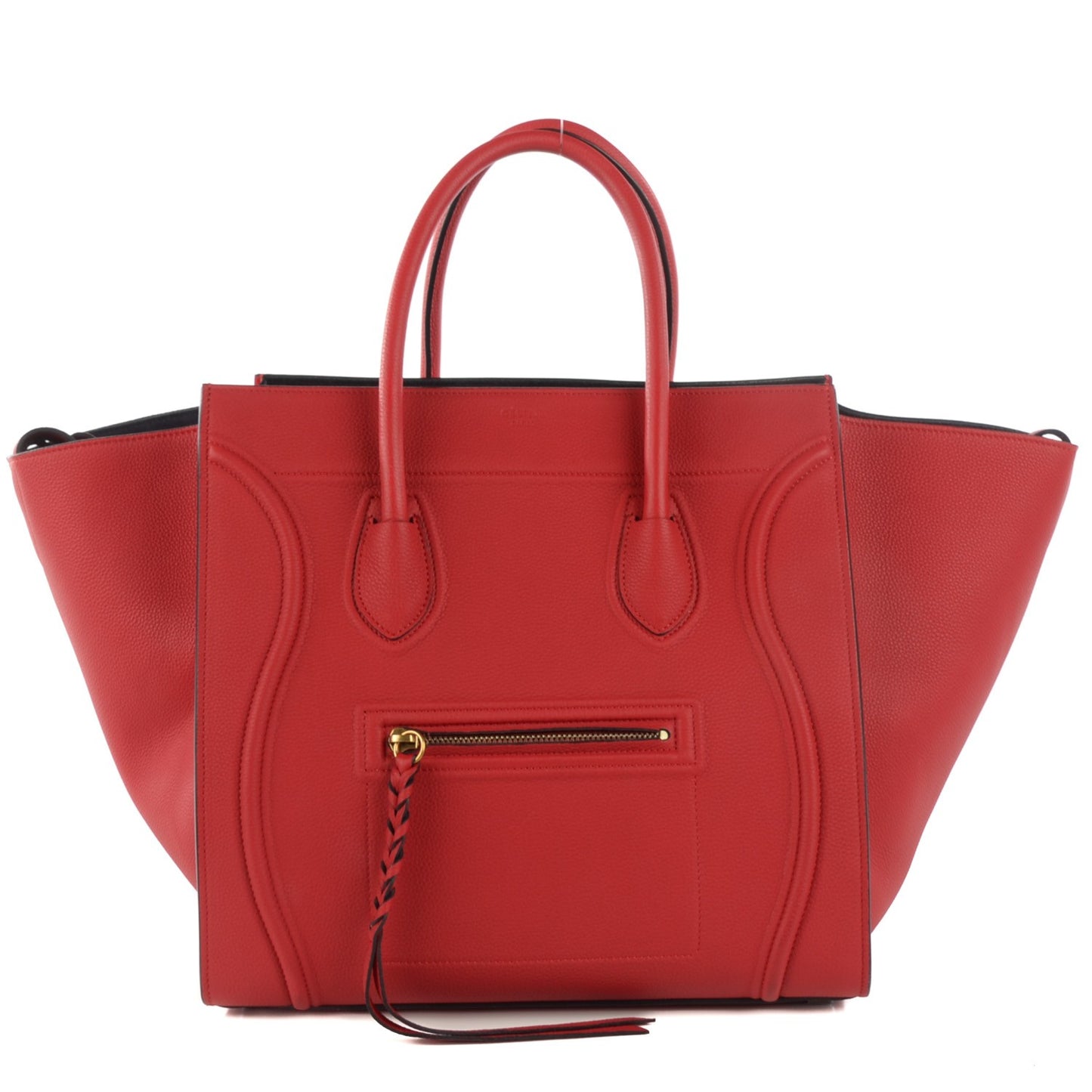 Baby Grained Calfskin Medium Phantom Luggage Carmin