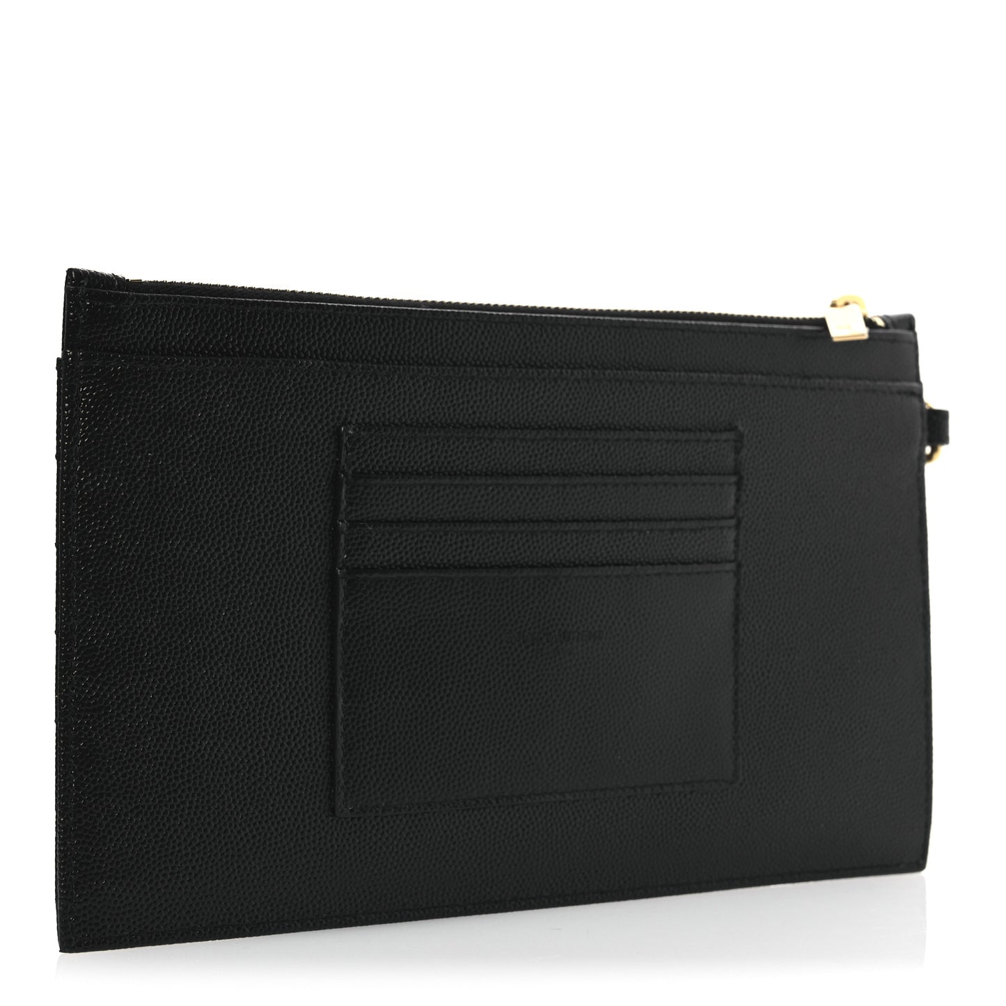 Grain De Poudre Chevron Monogram Large Bill Pouch Black
