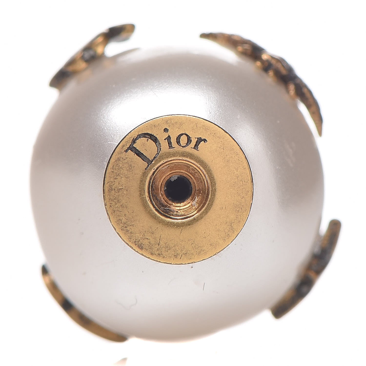 Christian Dior Pearl Mise En Dior Tribal Earrings Gold 3 of 3