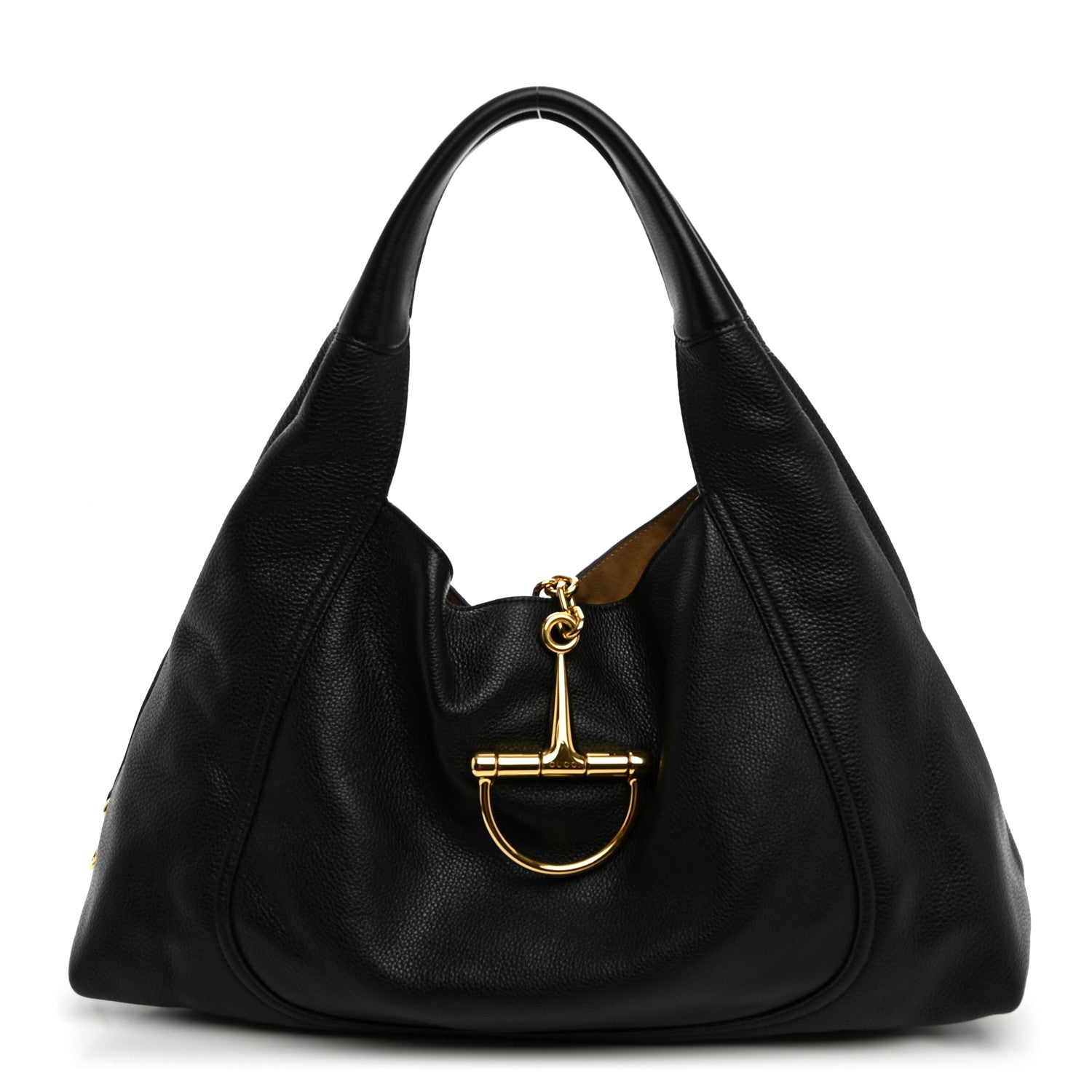 Gucci Grained Calfskin Softbit Maxi Shoulder Bag Black 1 of 10
