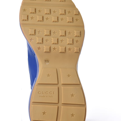 Gucci X MLB Calfskin NY Yankees Mens Rhyton Sneakers 11.5 Electric Blue 10 of 11