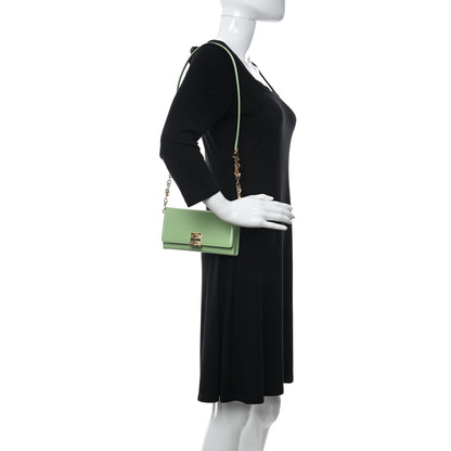 Givenchy Shiny Calfskin 4G Wallet on Chain Pistachio 2 of 9