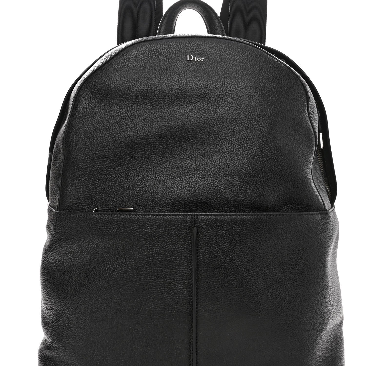 Christian Dior Calfskin Nylon Backpack Black 7 of 9