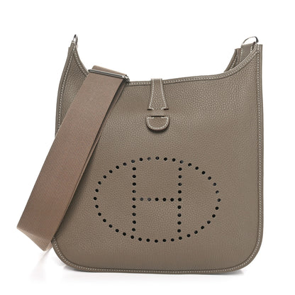 Hermes Taurillon Clemence Evelyne III PM Etoupe 1 of 10