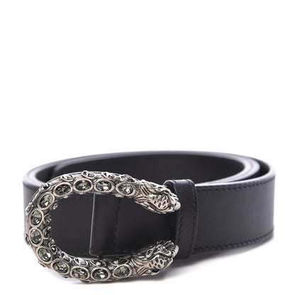 Gucci Moon Calfskin Crystal Dionysus 30mm Belt 85 34 Black Black Diamond 1 of 7