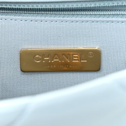Chanel Lambskin Quilted Medium Chanel 19 Flap Light Blue 6 of 11