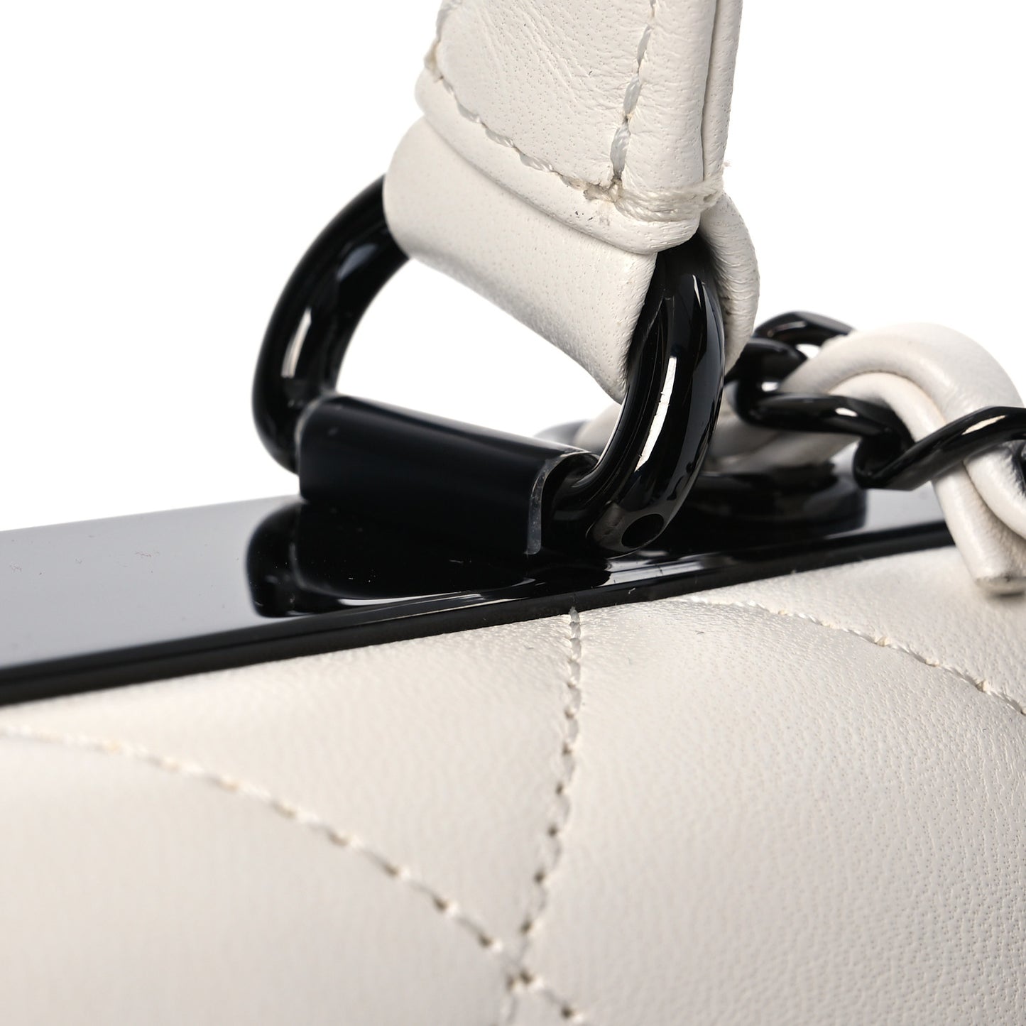 Lambskin Quilted Small Trendy CC Dual Handle Flap Bag White