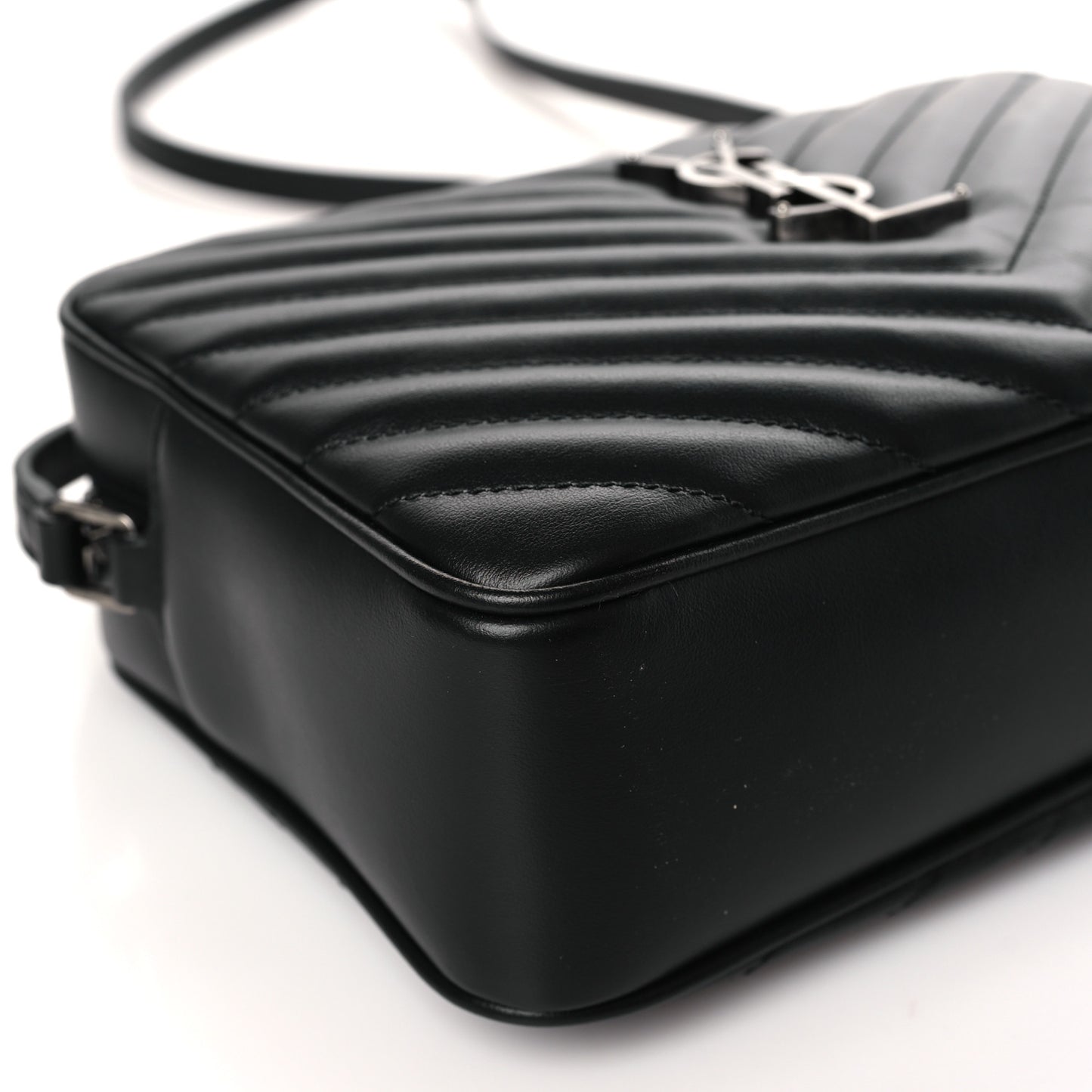 Calfskin Matelasse Monogram Lou Camera Bag Black