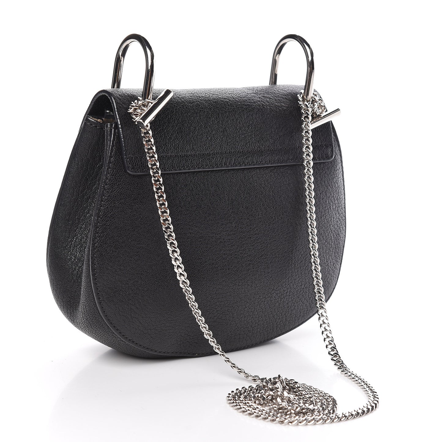 Grained Lambskin Mini Drew Shoulder Bag Black