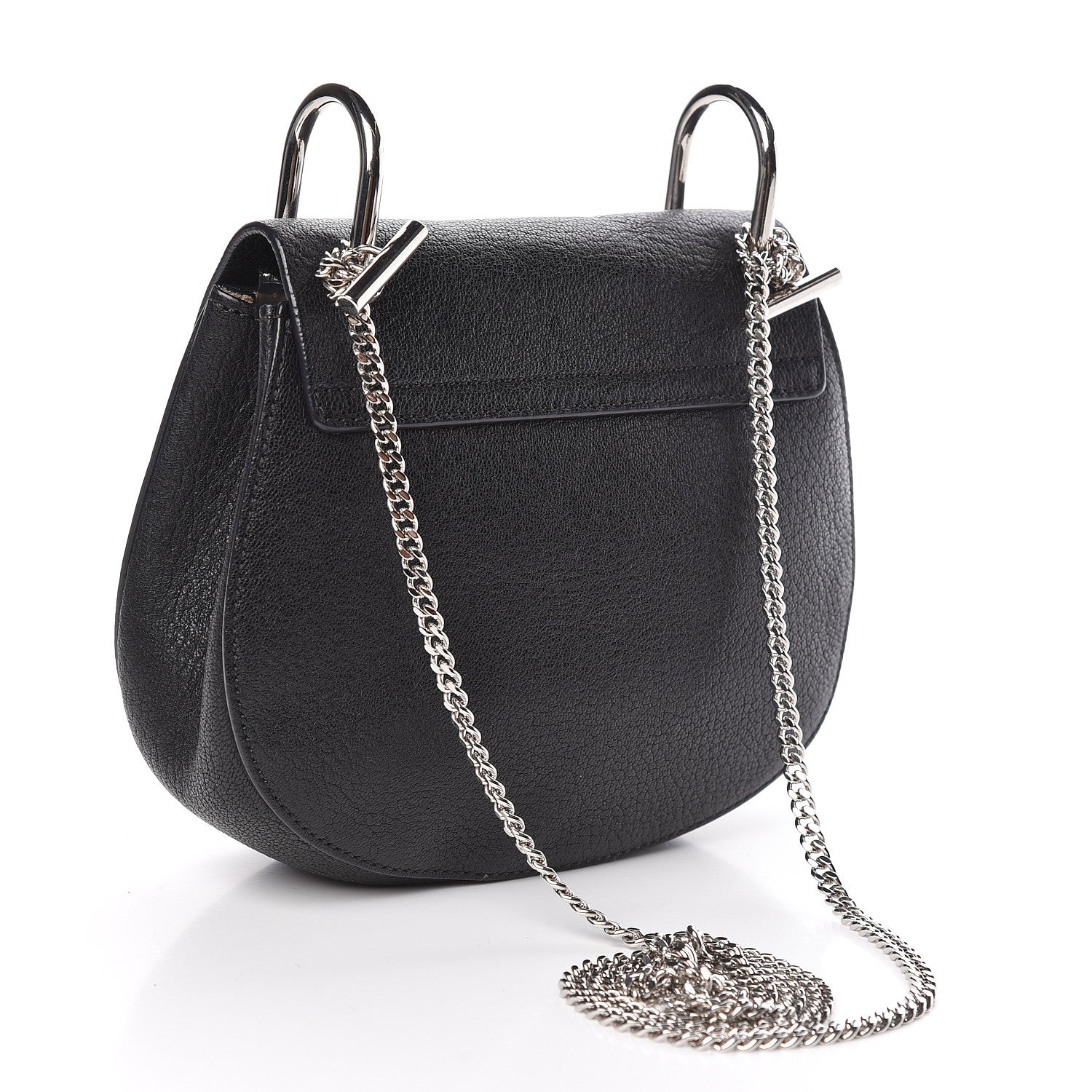 Chloe Grained Lambskin Mini Drew Shoulder Bag Black 3 of 10