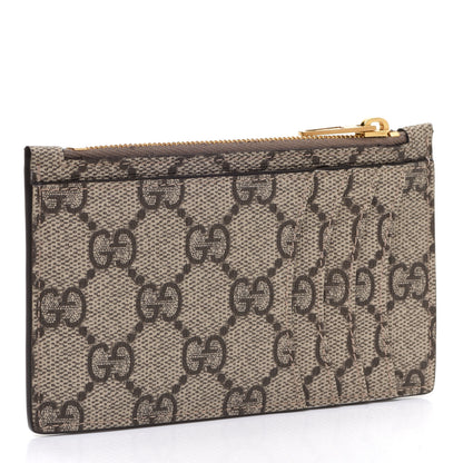 Gucci X BALENCIAGA GG Supreme Monogram Zip Card Case Beige Ebony 3 of 7