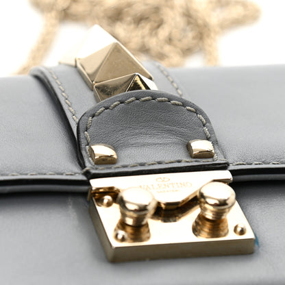 Valentino Garavani Vitello Mini Glam Lock Rockstud Flap Light Stone 10 of 12