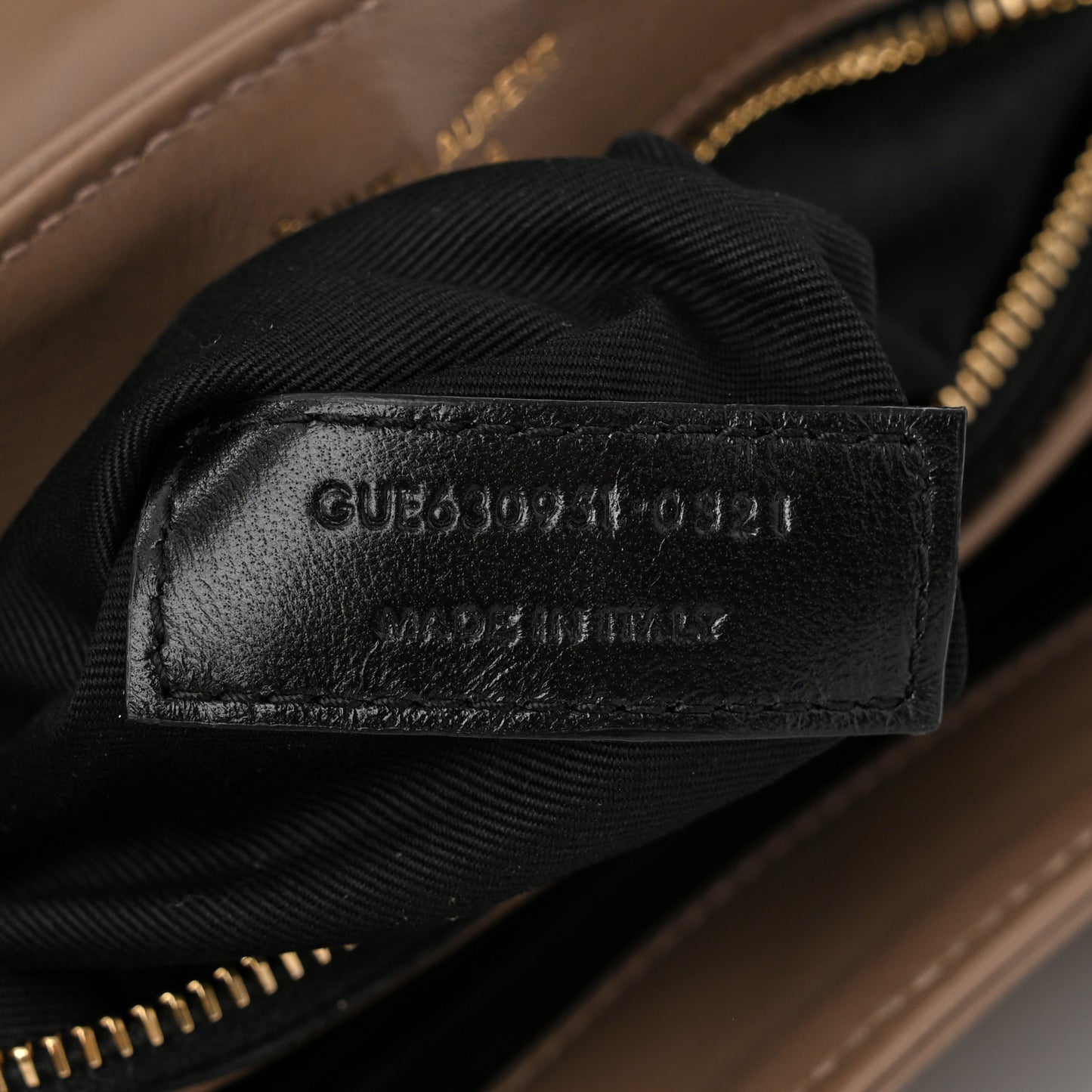 Calfskin Y Quilted Monogram Toy Loulou Crossbody Bag Dark Beige