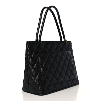Chanel Caviar Quilted Medallion Tote Black 3 of 10