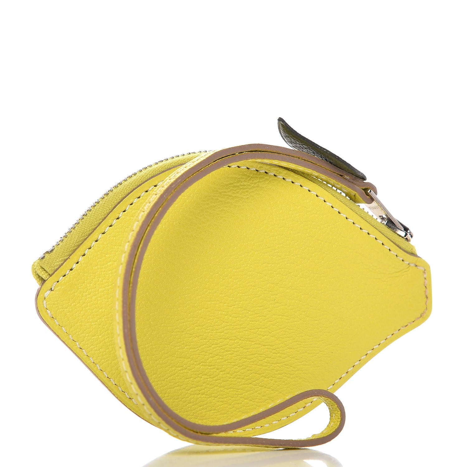 Hermes Chevre Mysore Tutti Frutti Citron Coin Purse Charm Lime 3 of 9