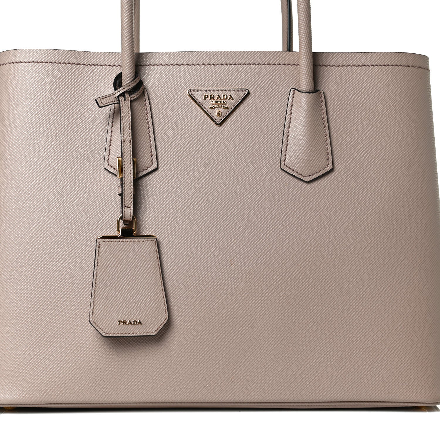 Prada Saffiano Cuir Medium Double Bag Cipria Black 6 of 13