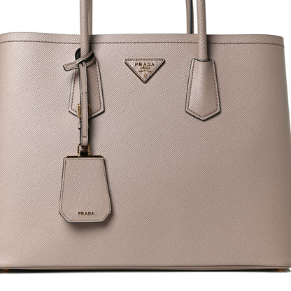 Prada Saffiano Cuir Medium Double Bag Cipria Black 6 of 13