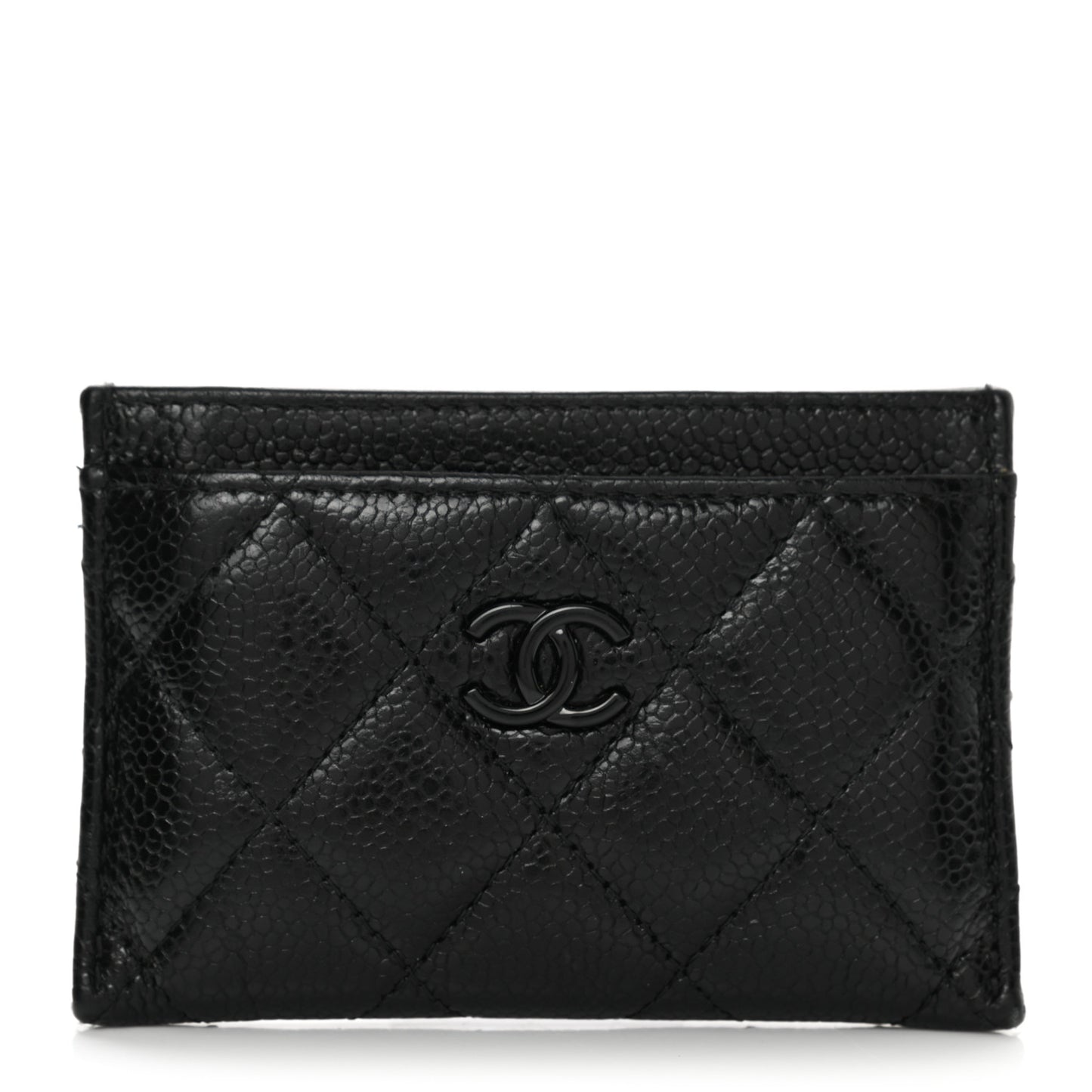 Caviar Quilted Incognito Card Holder Black