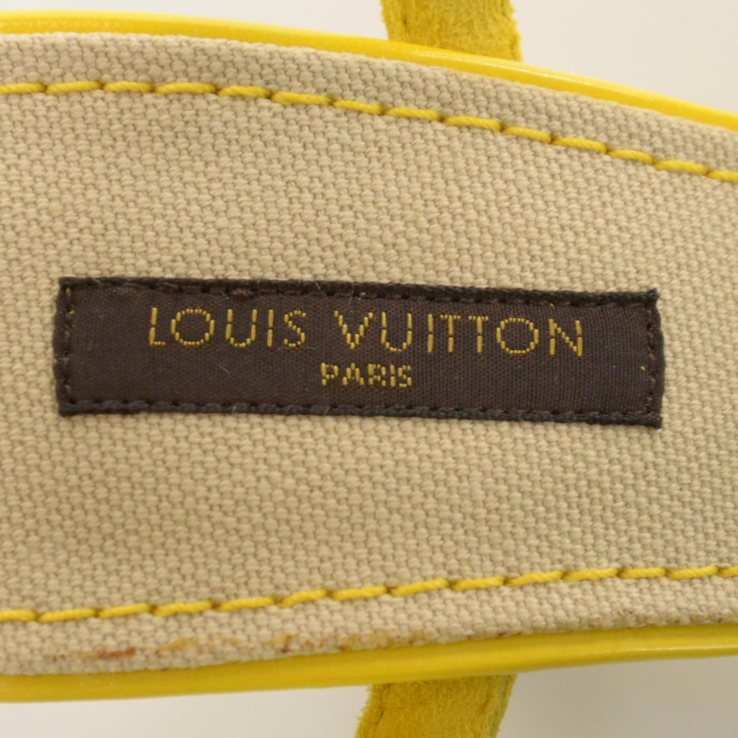 Patent Leather Charms Sandals 37 Yellow
