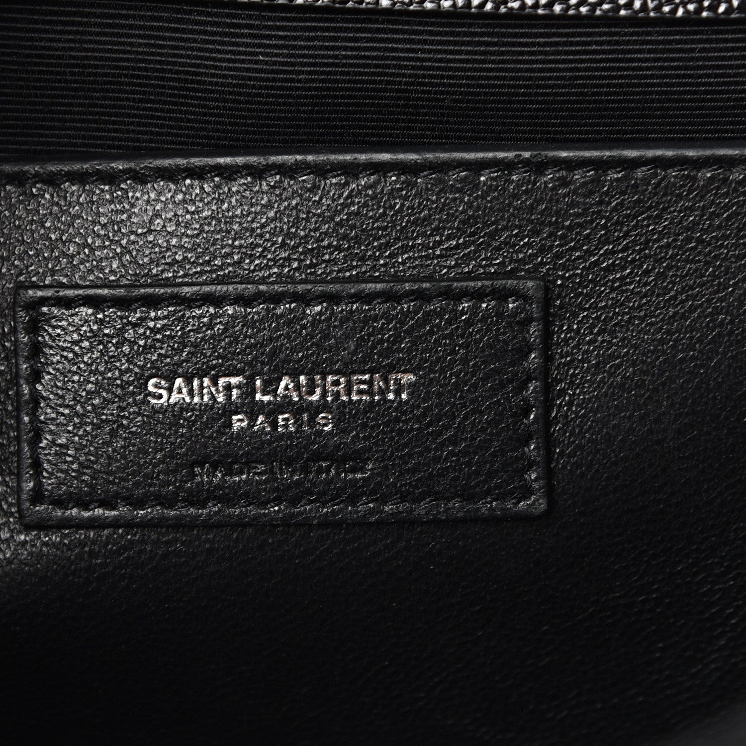 Saint Laurent Grain De Poudre Textured Mixed Matelasse Triquilt Medium Monogram Satchel Black 5 of 9