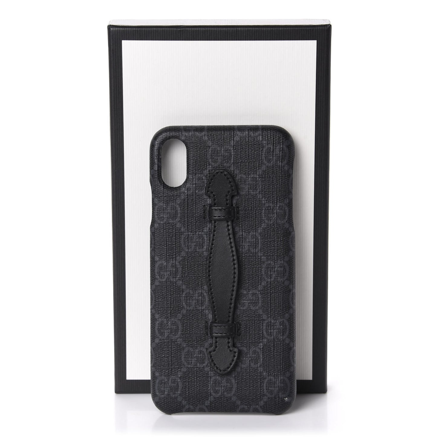 GG Supreme Monogram Top Handle iPhone XS Max Case Black