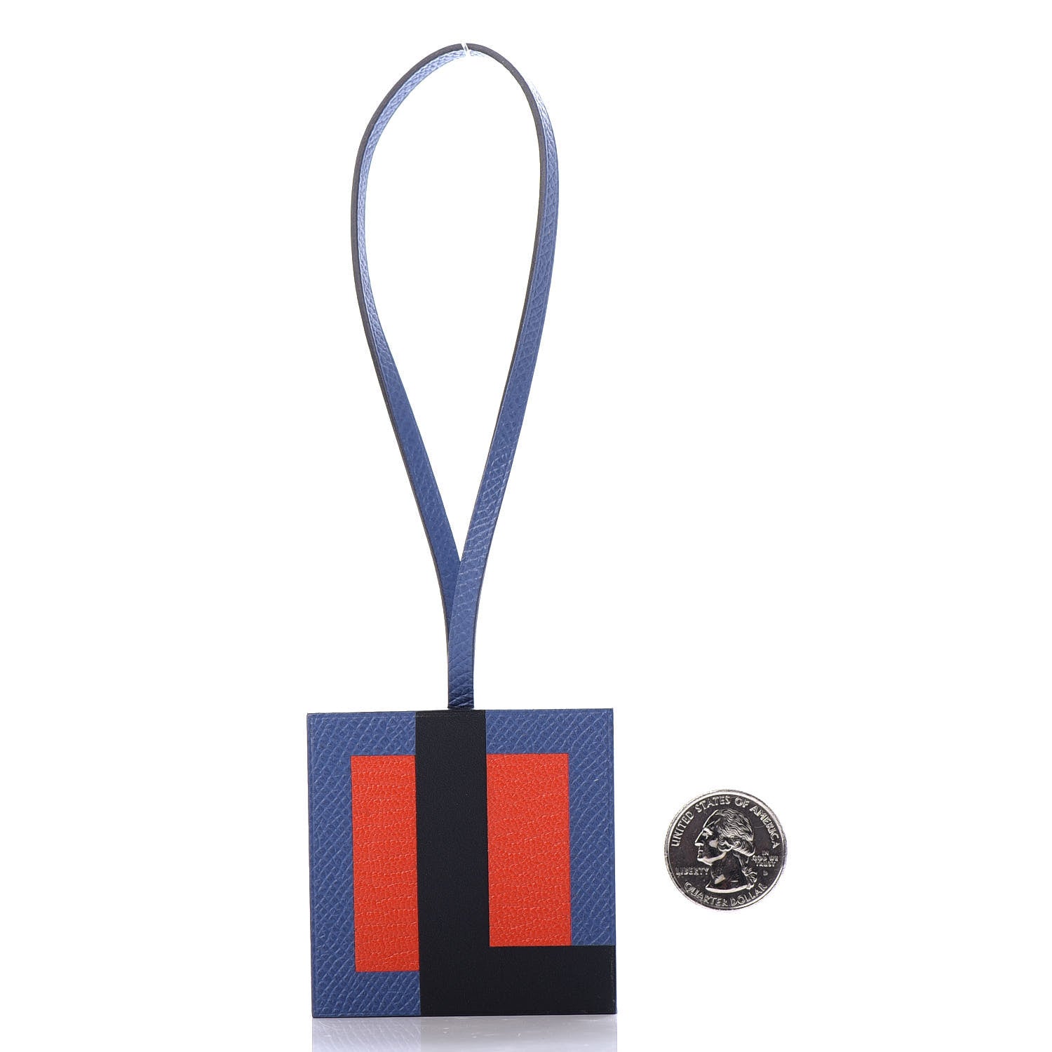 Hermes Epsom Sombrero Chevre Mysore Lettre Au Carre L Charm Bleu Brighton Capucine Bleu Obscur 2 of 5