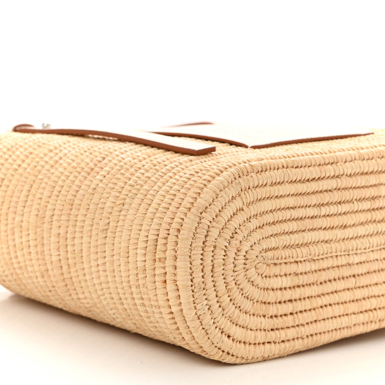 Loewe Raffia Square Small Basket Tote Bag Natural White 8 of 9