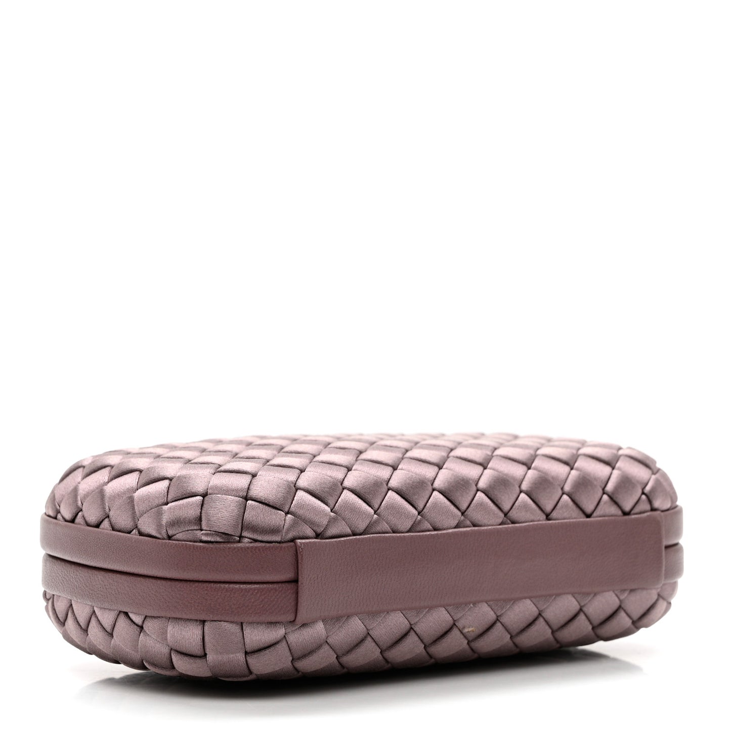 Satin Intrecciato Knot Clutch Pink